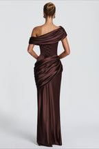 Corset Draped Off Shoulder Mermaid Party Dress