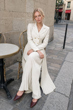 Tailored Pleated Two Piece Blazer Pants Set