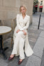 Tailored Pleated Two Piece Blazer Pants Set