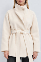 Structured Double Faced Wool Midi Coat