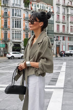 Oversized Collar Wrap Waist Coat