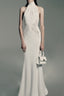 High Neck Lace Mermaid Reception Dress