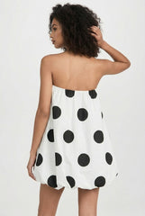 Polka Dot Print Bodycon Mini Dress