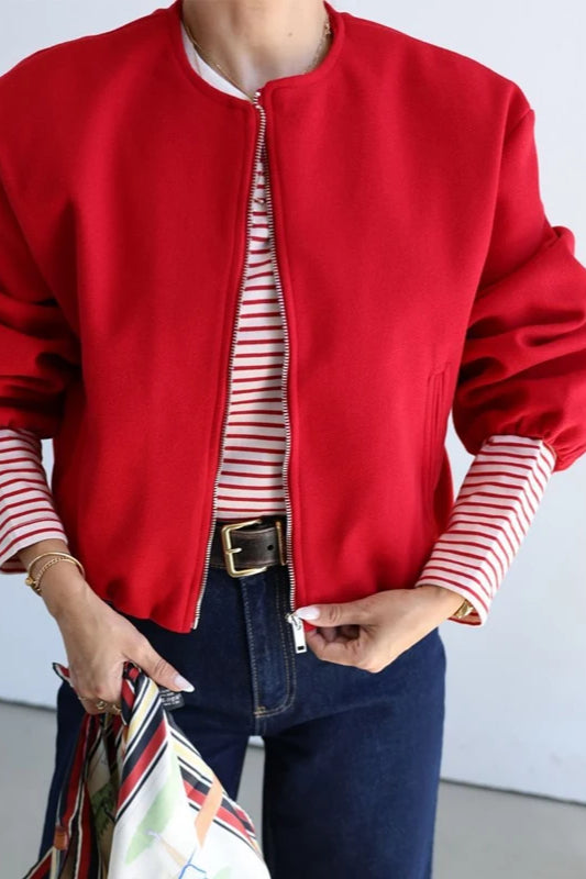 Cropped Sports Bomber Jacket Secondary image