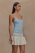 Sultry Color Block Slip Dress