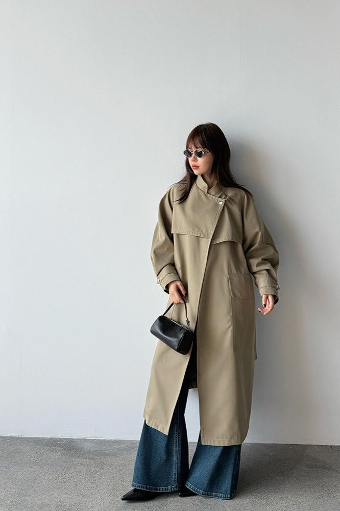 Vintage Lapel Long British Slouchy Casual Overcoat Secondary image