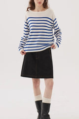 Classic Breton Long Sleeve Knit Top