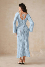 Solid Knit Beach Boho Dress