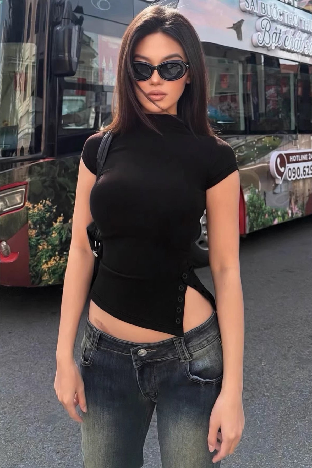 Trendy Slim Fit Crop Tee T-Shirt Main image