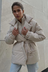 Structured Quilted Notch Collar Coat