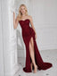 Strapless Split Maxi Party Dress