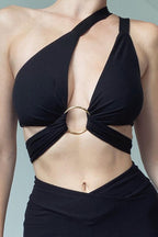Halter Cut Out Crop Cami Top