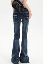 Low Rise Dark Wash Bootcut Flare Jeans