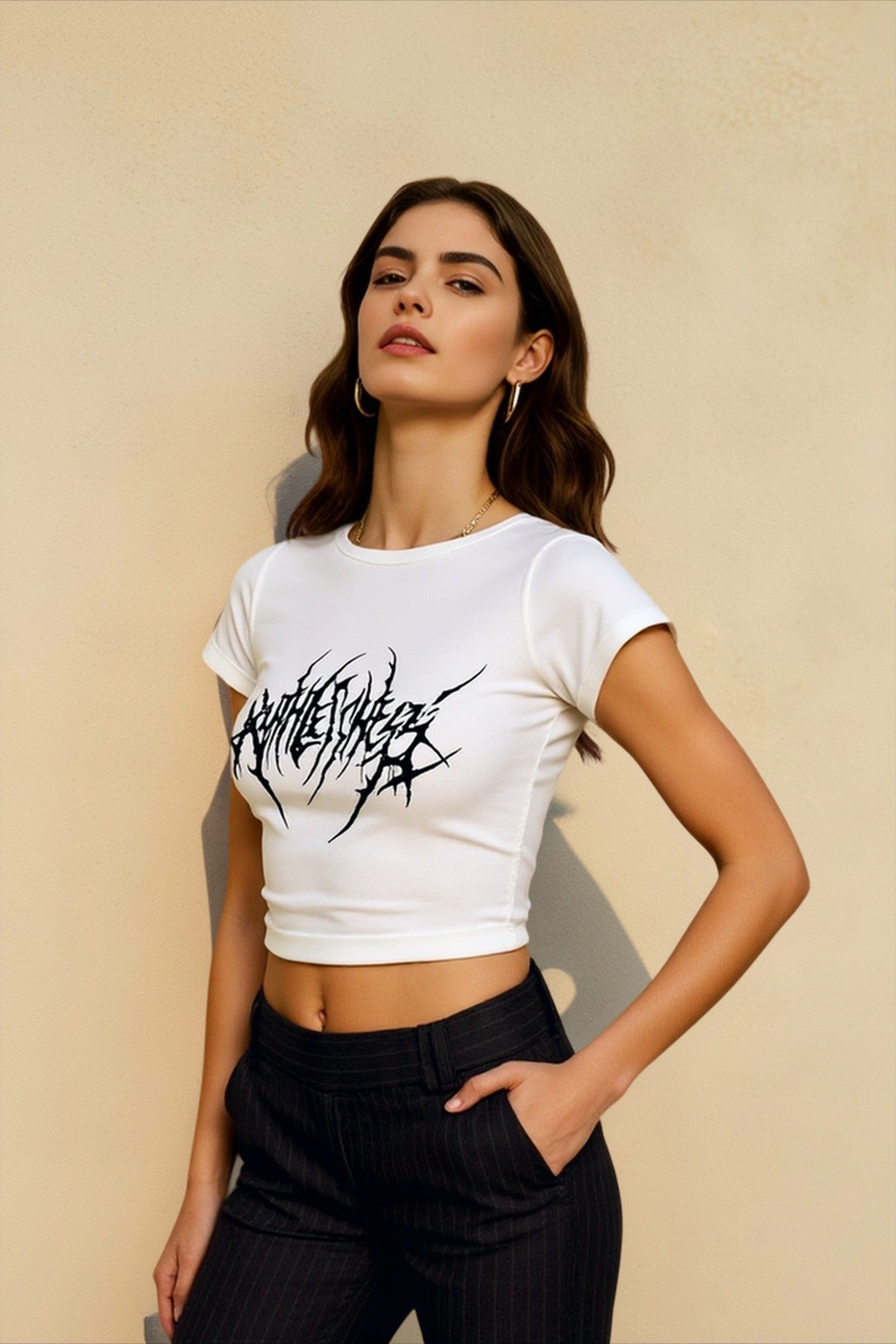 Sexy Cropped Fitted T-shirts Secondary image
