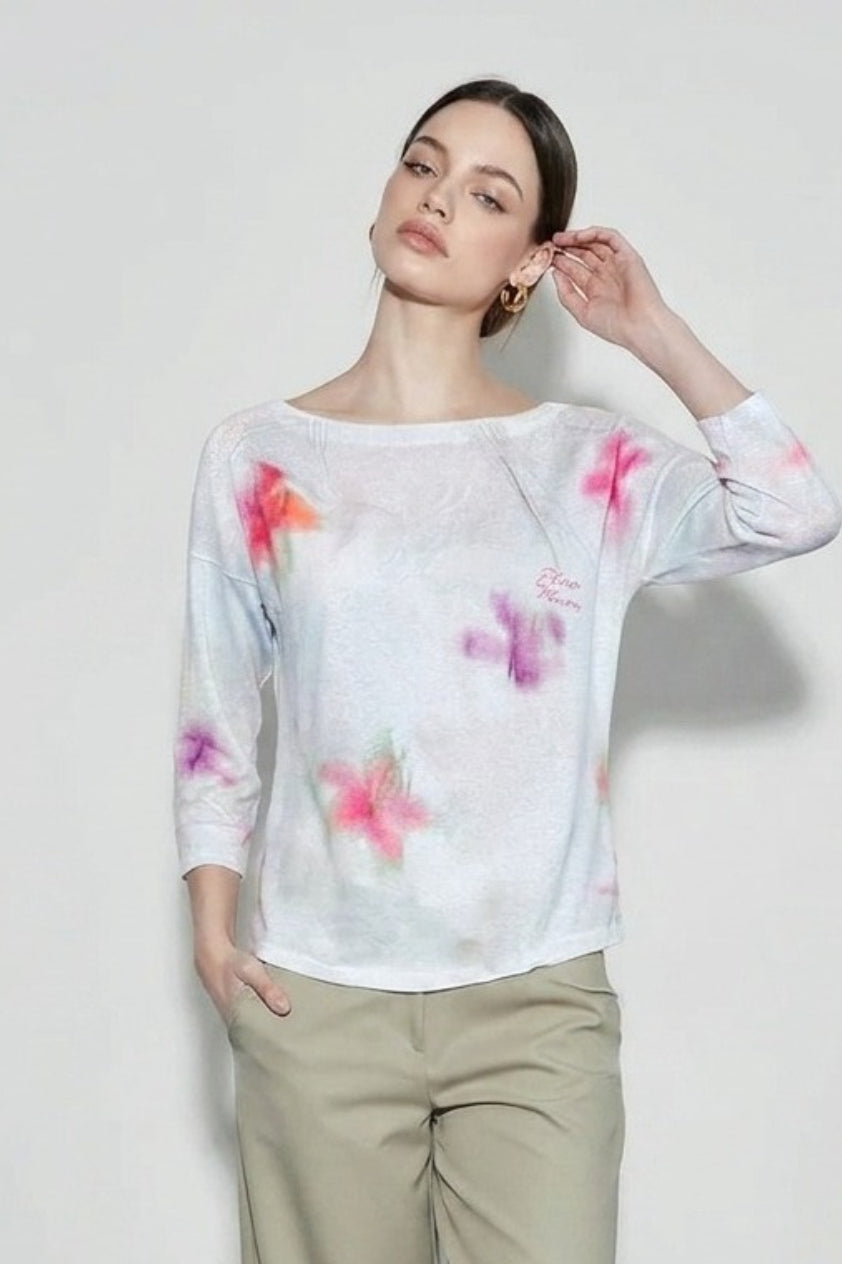 Floral Wide Collar Sheer Cover Up Secondary image