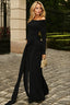 Off Shoulder Cutout Draped Waist Maxi Dress