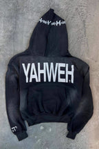 Oversized Letter Back Print Pullover Hoodie