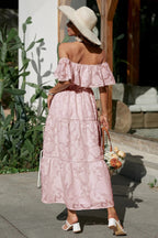 Elegant Off The Shoulder Lace Bohemian Boho Dress