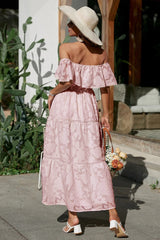 Elegant Off The Shoulder Lace Bohemian Boho Dress