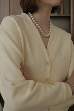 Vintage Cotton V Neck Cardigan