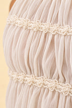 Backless Tiered Halter Top Skirt Set