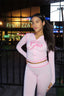 Graphic Zip Hoodie Flared Pants Two Piece Set