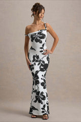 Print One-Shoulder Bodycon Party Dress