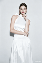French Waist Tie Maxi Prom Dress