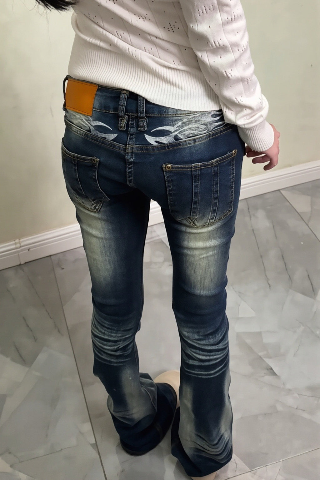 Vintage Fade Low Rise Bootcut Jeans