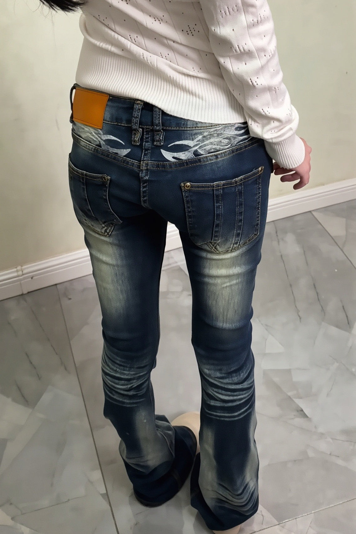 Vintage Fade Low Rise Bootcut Jeans