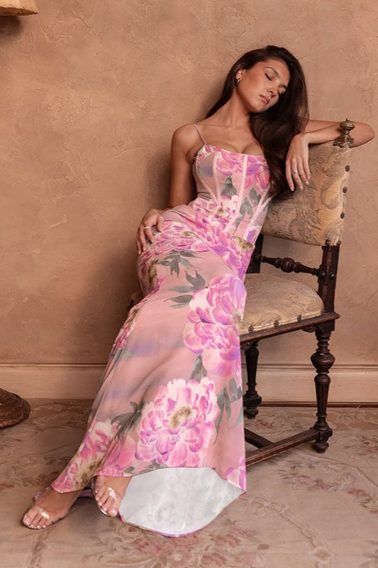 Slim-Fit Floral Slip Dress Secondary image