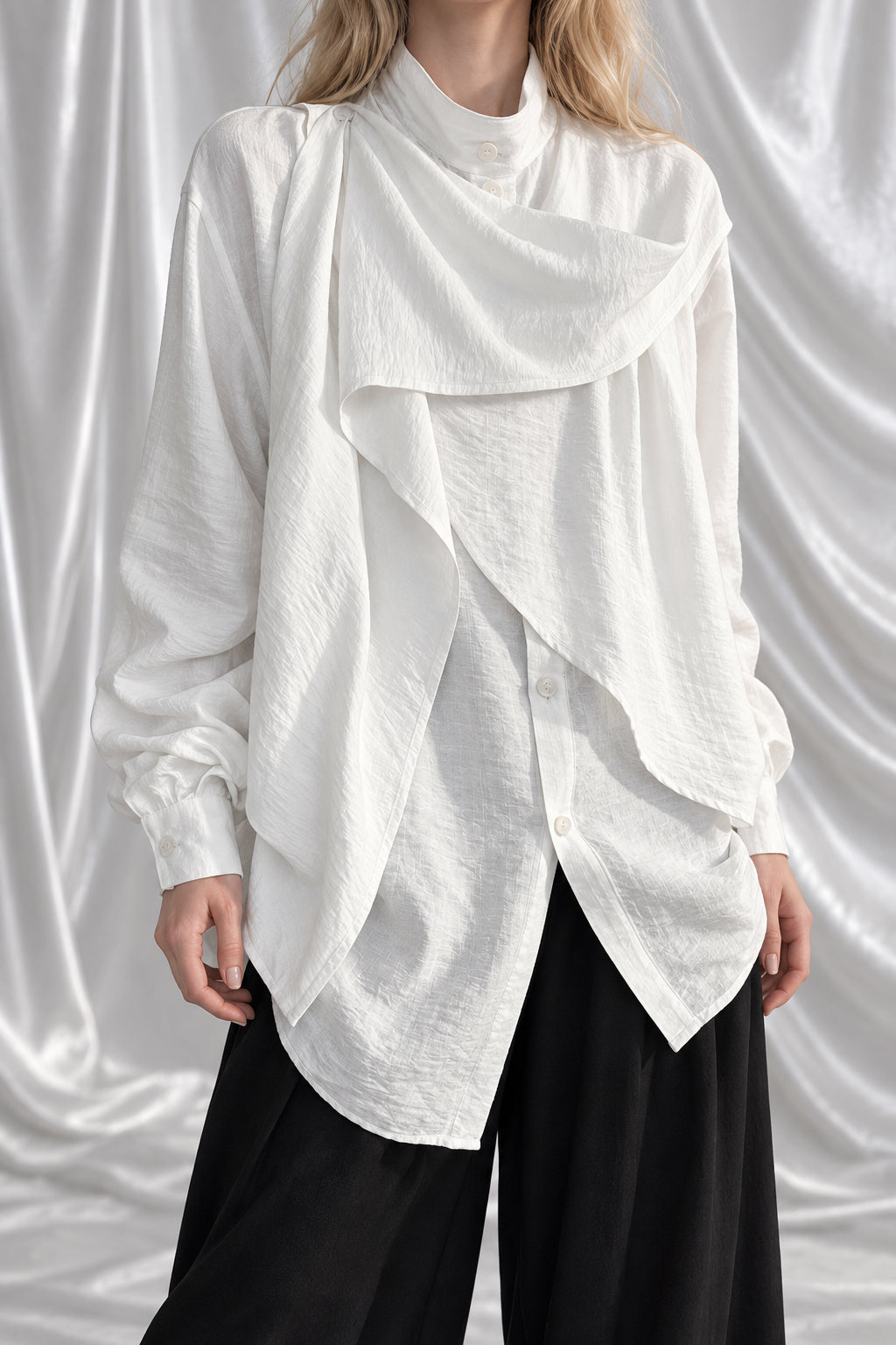 Vintage Asymmetrical Patchwork Blouse Main image