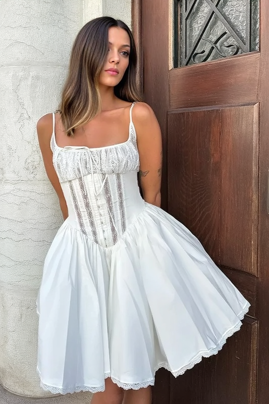 Ballet Tutu Hook Closure Crop Slip Dress Secondary image