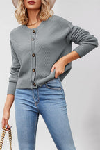 Single Breasted Knit Sweater