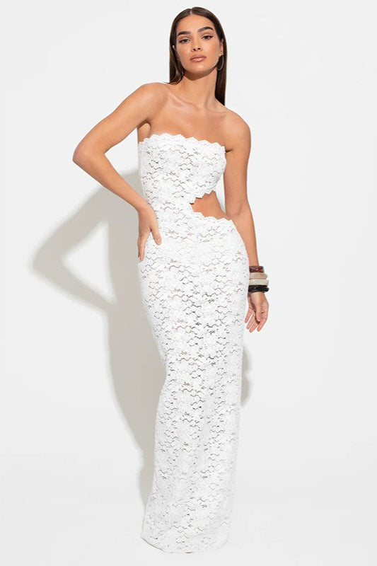Sheer Lace Backless Bodycon Lace Dress Secondary image