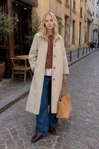 French Vintage Classic Long Overcoat