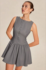 Elegant Ruffle A Line Work Dress