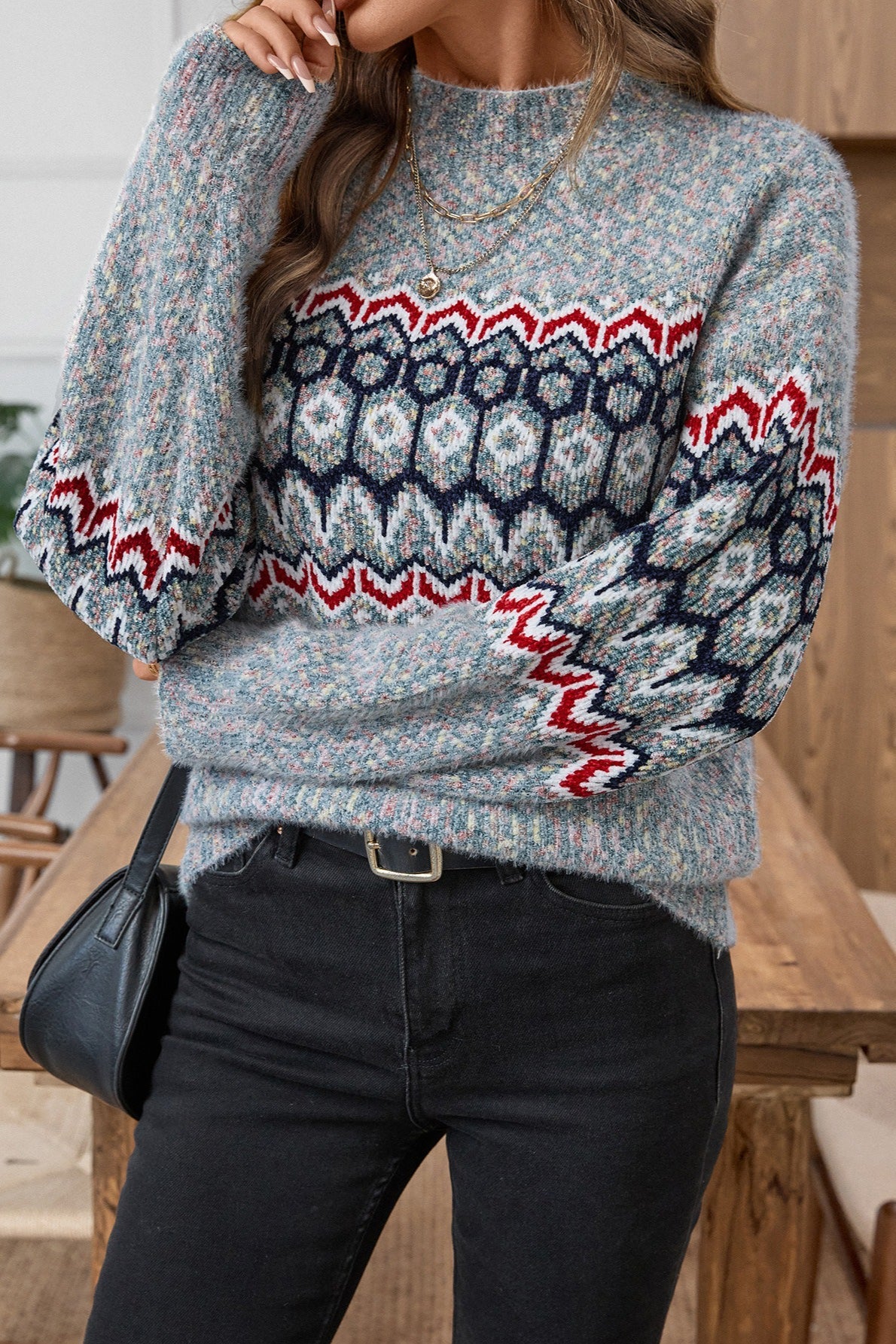 Chenille Knit Pullover Sweater Main image