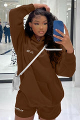 Pullover Hoodie Shorts Activewear Set