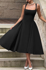 Sleeveless Cami Midi Work Dress