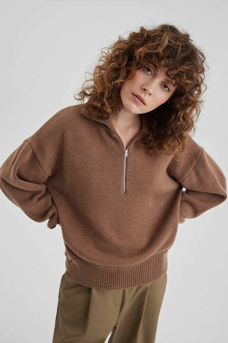 Cozy Half Zip Knit Sweater Main image