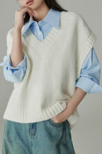 Relaxed Fit Layered Knit Top
