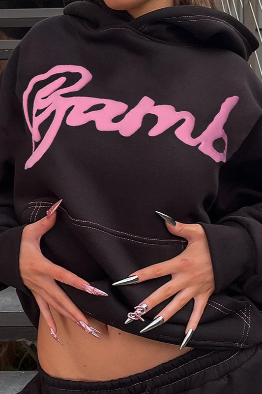 Trendy Letter Print Hoodie Secondary image