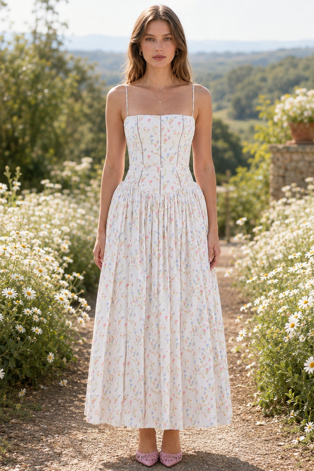 Ditsy Floral Slim Fit Slip Dress Secondary image