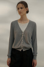 Color Block Layered V-Neck Knit Top