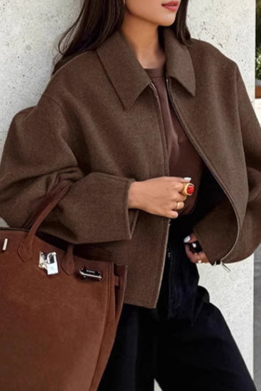 Casual Lapel Zip Jacket Secondary image