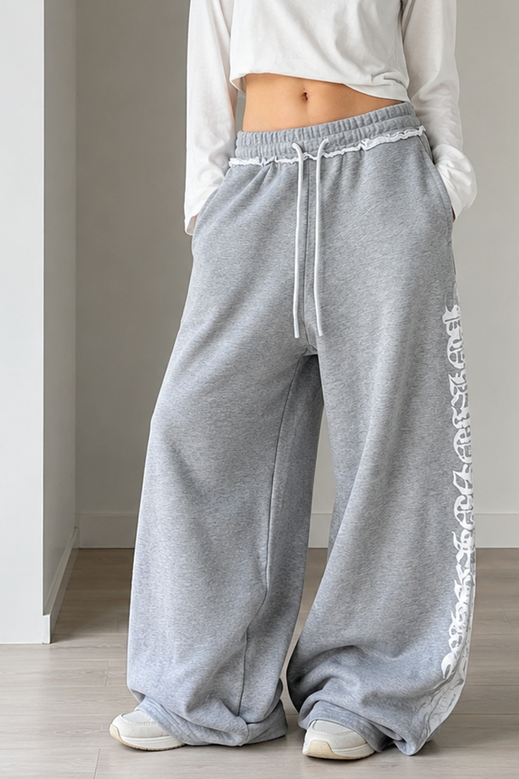 Loose Dropped Shoulder Sweat Pants Main image
