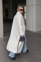 Fleece Lapel Long Sleeve Cozy Overcoat