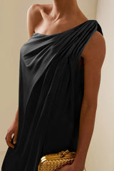 Sexy Asymmetric One Shoulder Slit Formal Dress