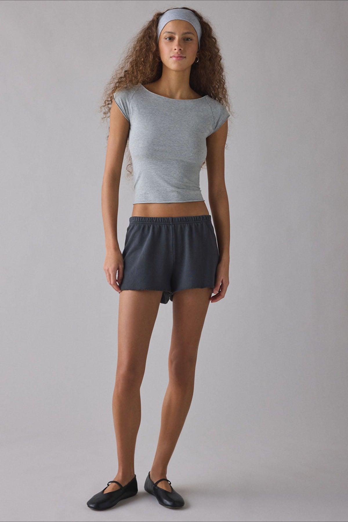Fitted Boat Neck Slim Fit Crop Top